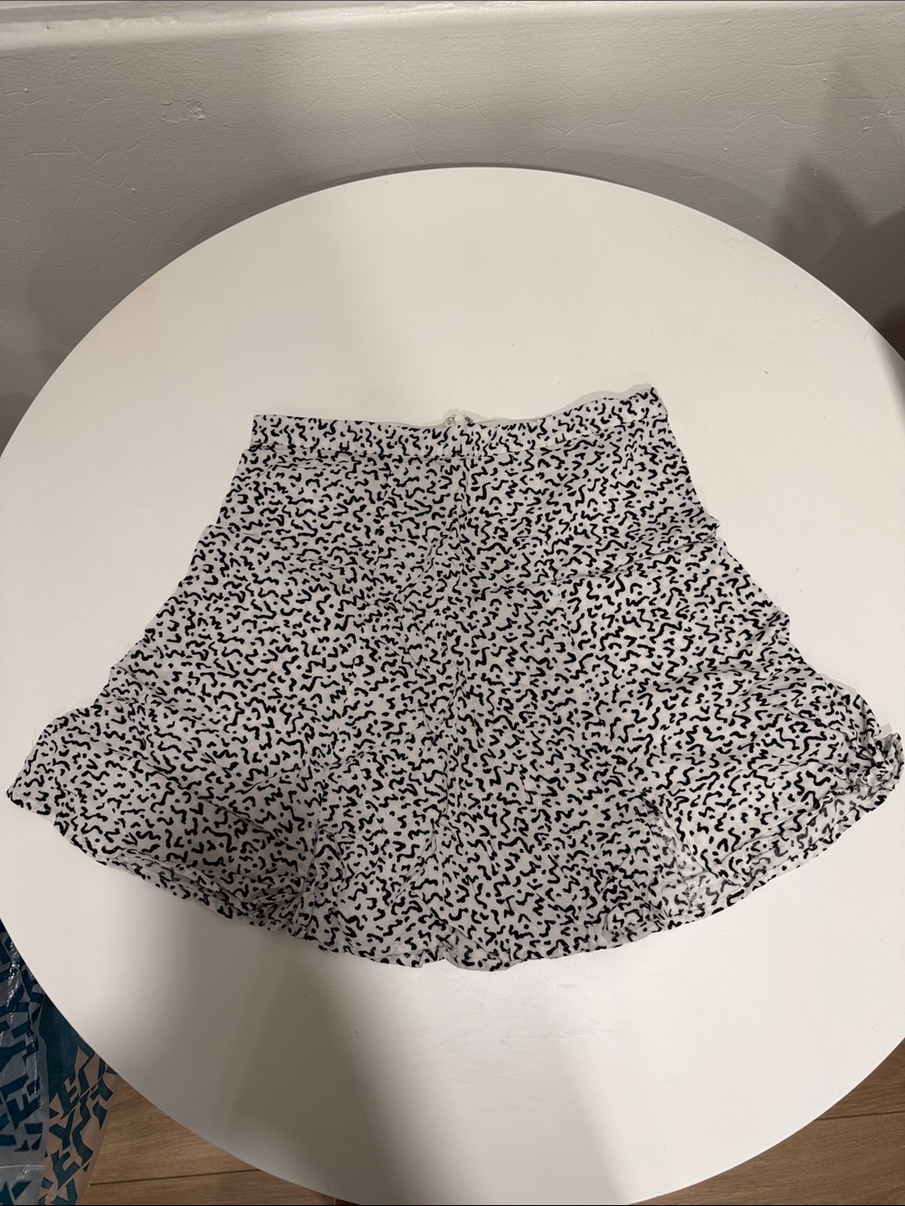 Black & White Printed Circle Skirt